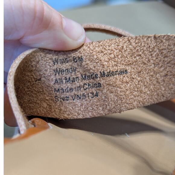 Seychelles Wendy Strappy Cork Platform Sandals Leather Brown Womens 8 Anthro - Picture 8 of 8